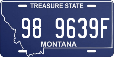 MT license plate 989639F