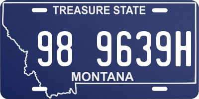 MT license plate 989639H