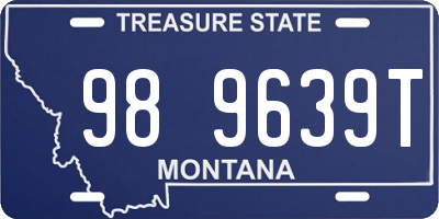 MT license plate 989639T