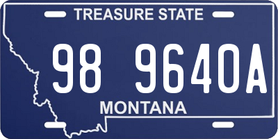 MT license plate 989640A