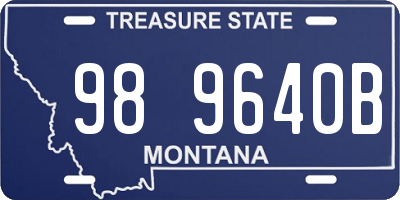 MT license plate 989640B