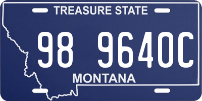 MT license plate 989640C