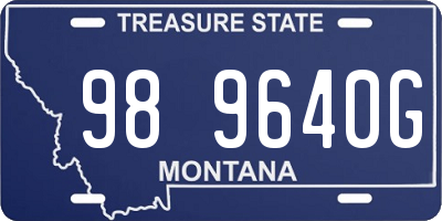 MT license plate 989640G
