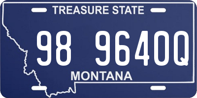 MT license plate 989640Q