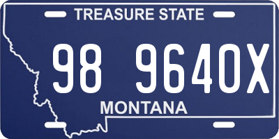 MT license plate 989640X