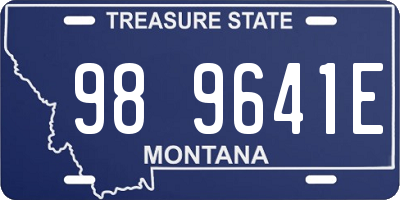 MT license plate 989641E