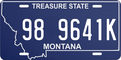 MT license plate 989641K