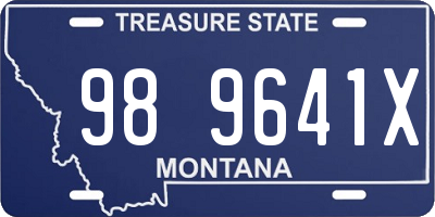 MT license plate 989641X