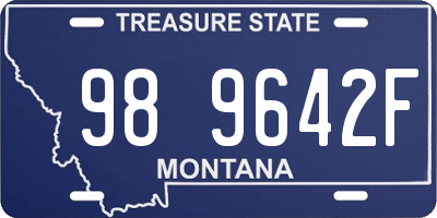 MT license plate 989642F