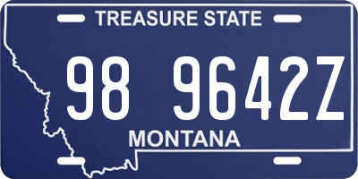 MT license plate 989642Z