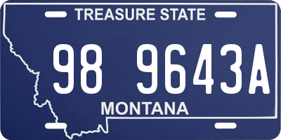 MT license plate 989643A