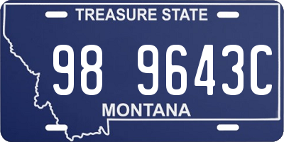 MT license plate 989643C