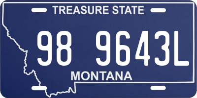 MT license plate 989643L