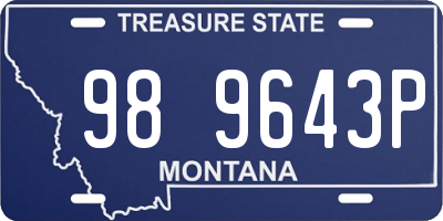 MT license plate 989643P