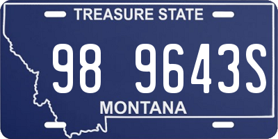 MT license plate 989643S