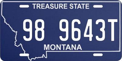 MT license plate 989643T