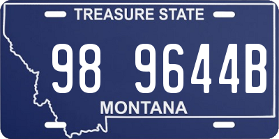 MT license plate 989644B