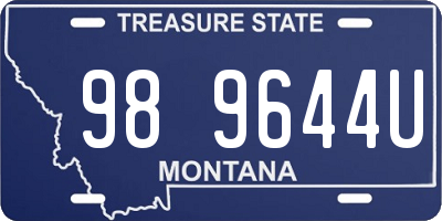 MT license plate 989644U