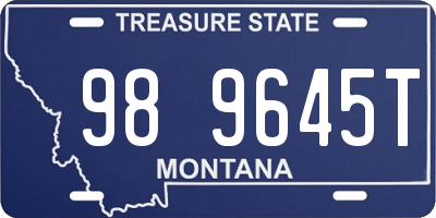 MT license plate 989645T