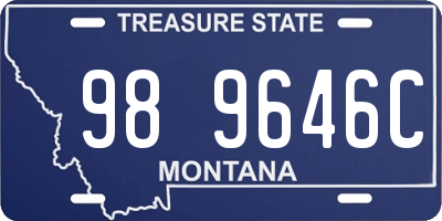 MT license plate 989646C