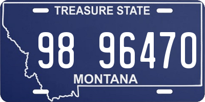 MT license plate 989647O