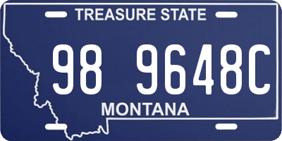 MT license plate 989648C
