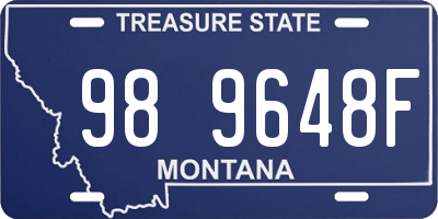 MT license plate 989648F