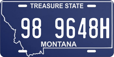 MT license plate 989648H