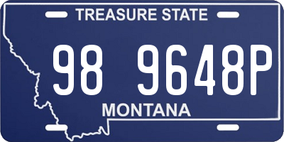 MT license plate 989648P