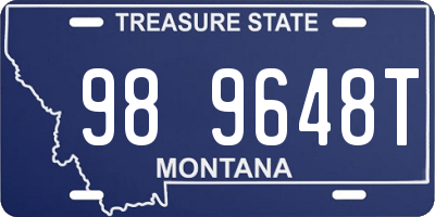 MT license plate 989648T