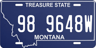 MT license plate 989648W