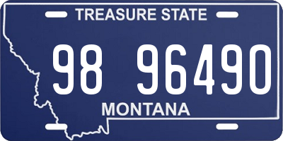 MT license plate 989649O