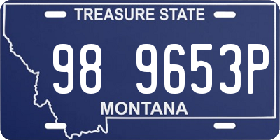 MT license plate 989653P