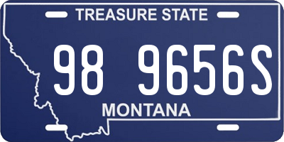 MT license plate 989656S
