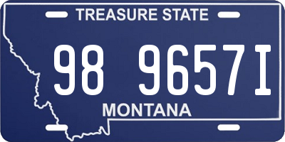 MT license plate 989657I