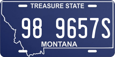 MT license plate 989657S