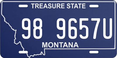 MT license plate 989657U
