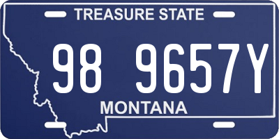MT license plate 989657Y