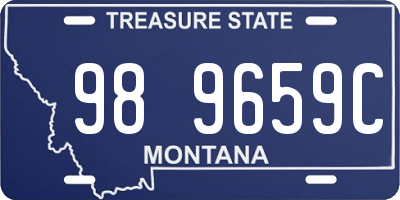 MT license plate 989659C