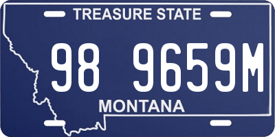 MT license plate 989659M