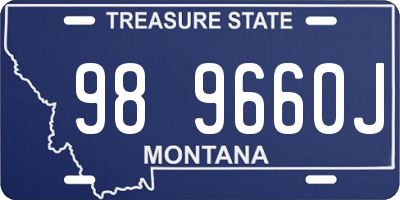 MT license plate 989660J