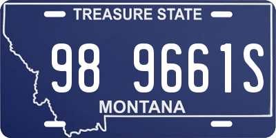 MT license plate 989661S