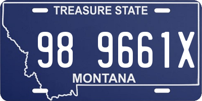 MT license plate 989661X