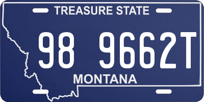 MT license plate 989662T