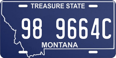 MT license plate 989664C