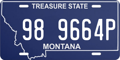 MT license plate 989664P