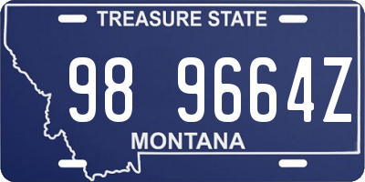 MT license plate 989664Z