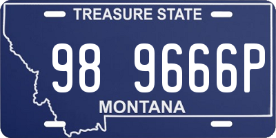 MT license plate 989666P