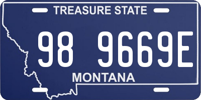 MT license plate 989669E