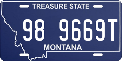 MT license plate 989669T